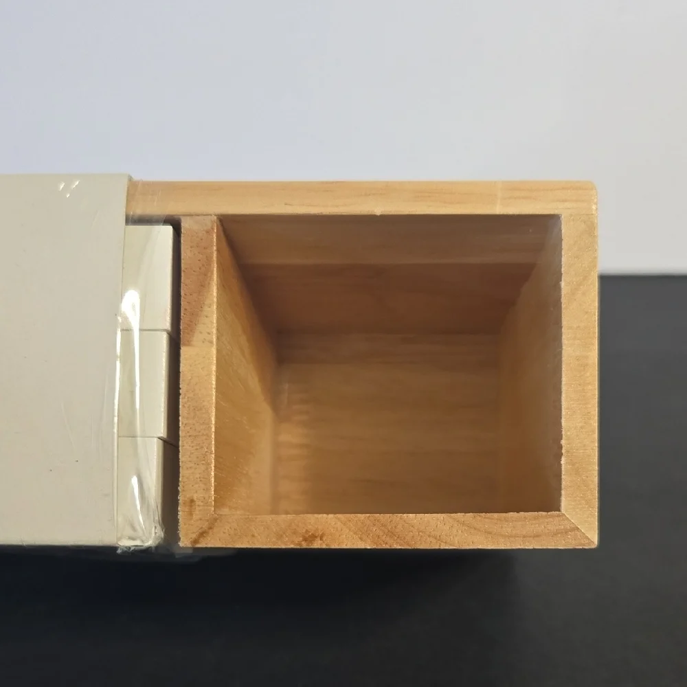 NEW Threshold Natural Wood Desk Calendar and Pencil/Pen Cup